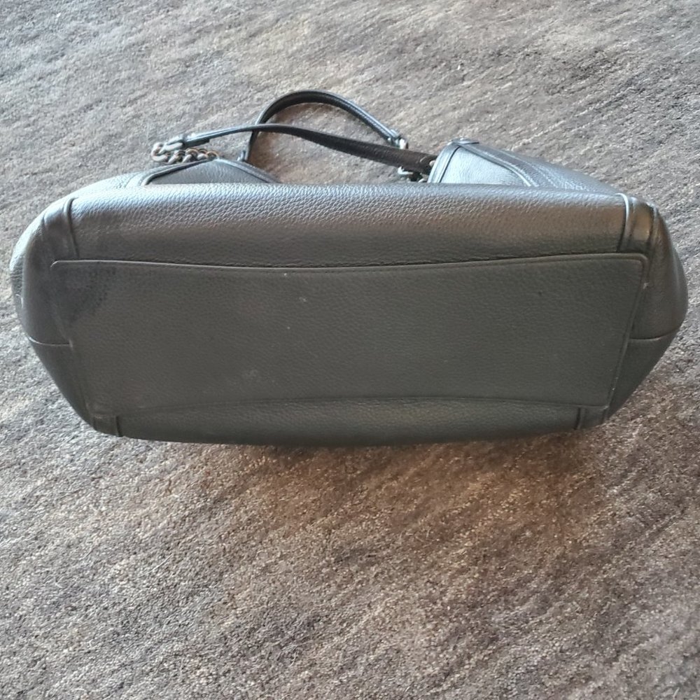 Coach Pebbled Leather Shoulder Bag in Black - Picture 3 of 4